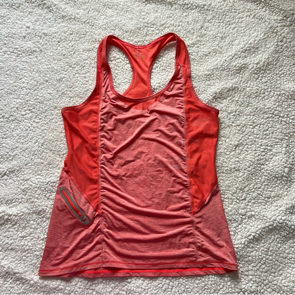 ATHLETA Orange + Pink Workout Gym Yoga Pilates Tank Top Size M
